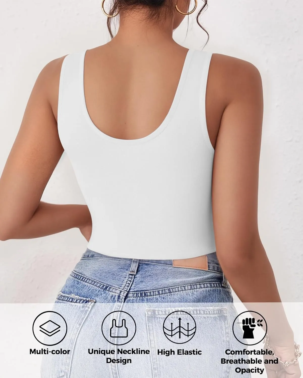 1-3Pcs Crop Tops for Women, U Neck Sleeveless Tank Tops, Basic Cropped Racerback Going Out Tops Athletic Sports Shirts