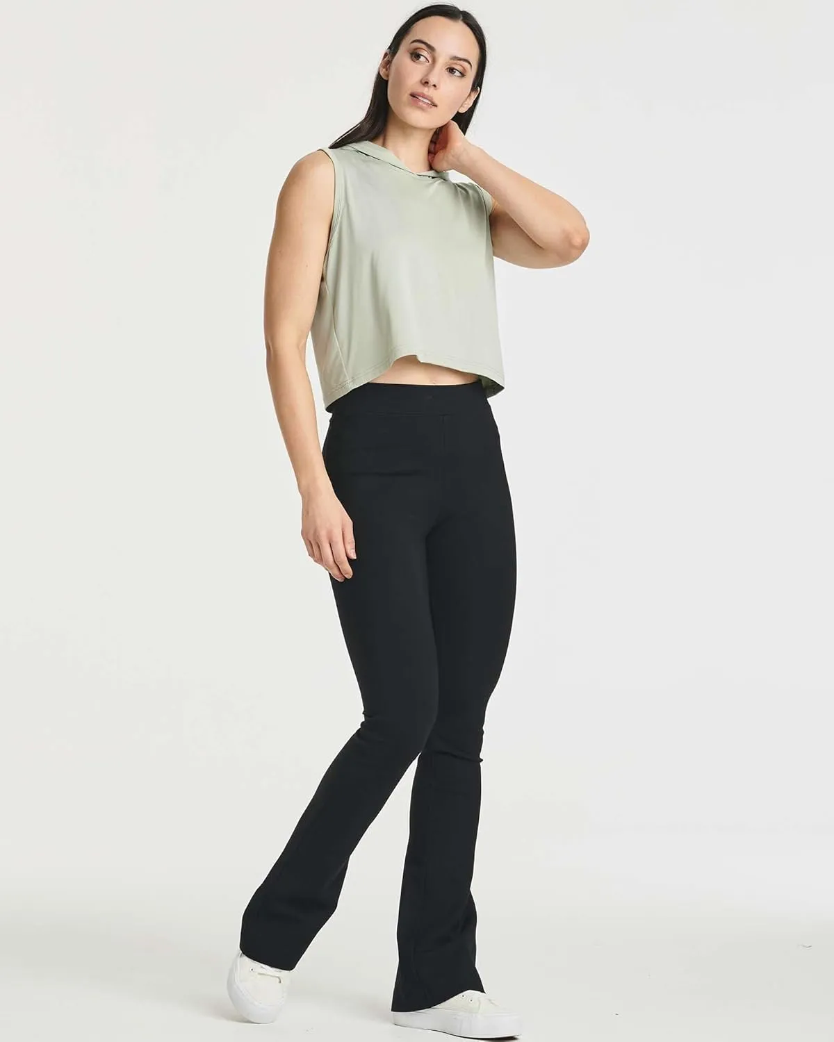 3 Pack: Women's Dry-Fit Sleeveless Cropped Tank Top Hoodie - Athletic Crop Sweatshirt