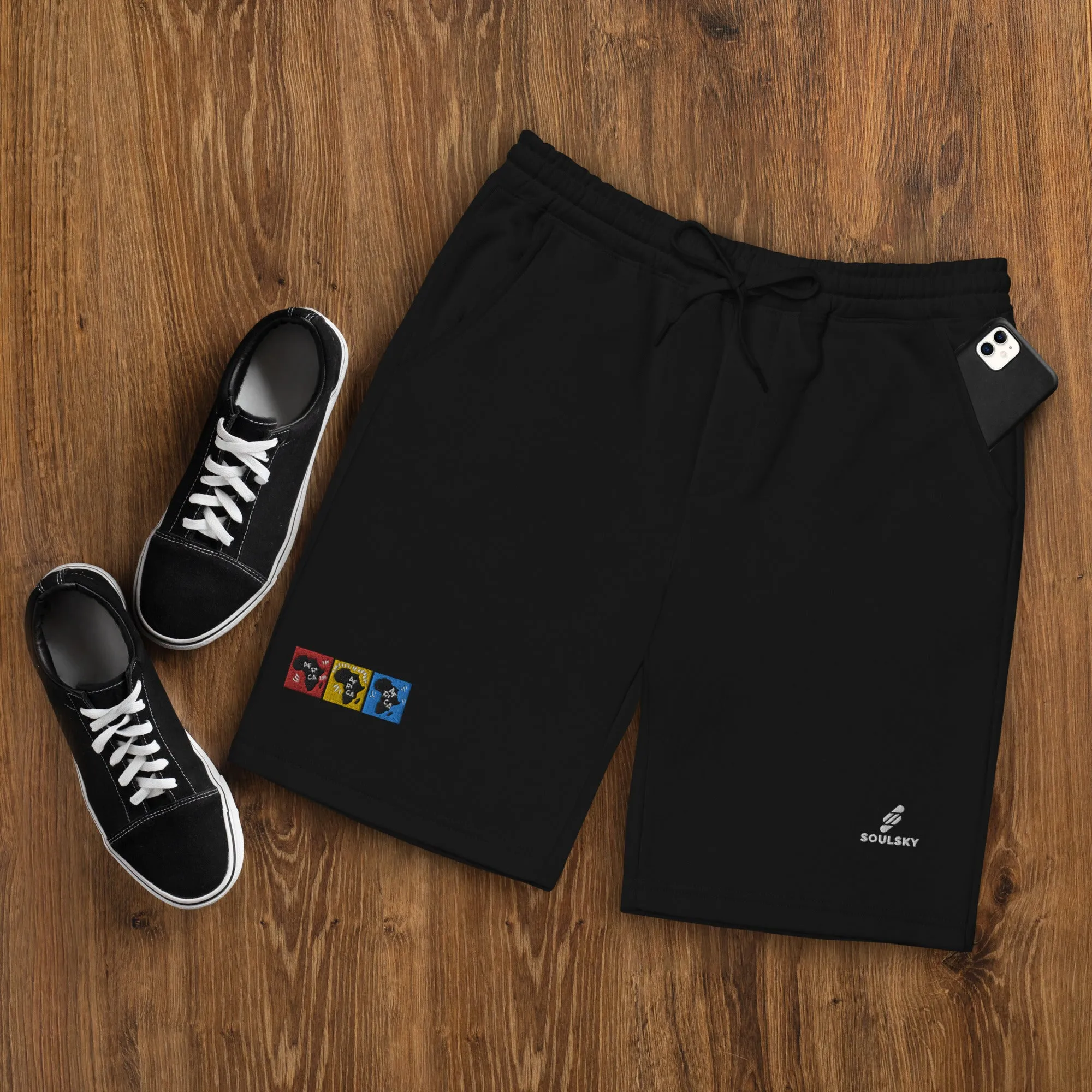 AFRICA PRIMARY Fleece Shorts (Black)