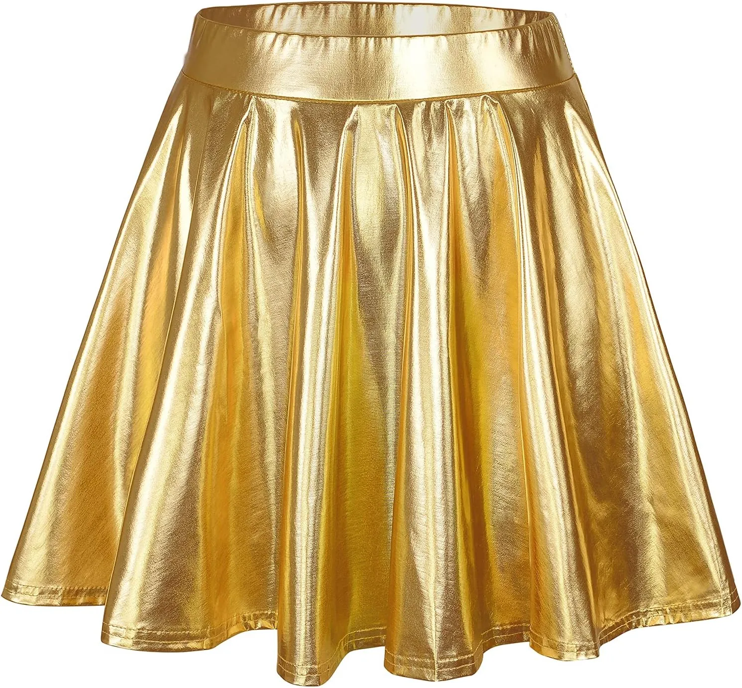 American Trends Womens Mini Skirt Pleated Flared Skater Skirt Metallic Skirt Athletic Tennis Skirt