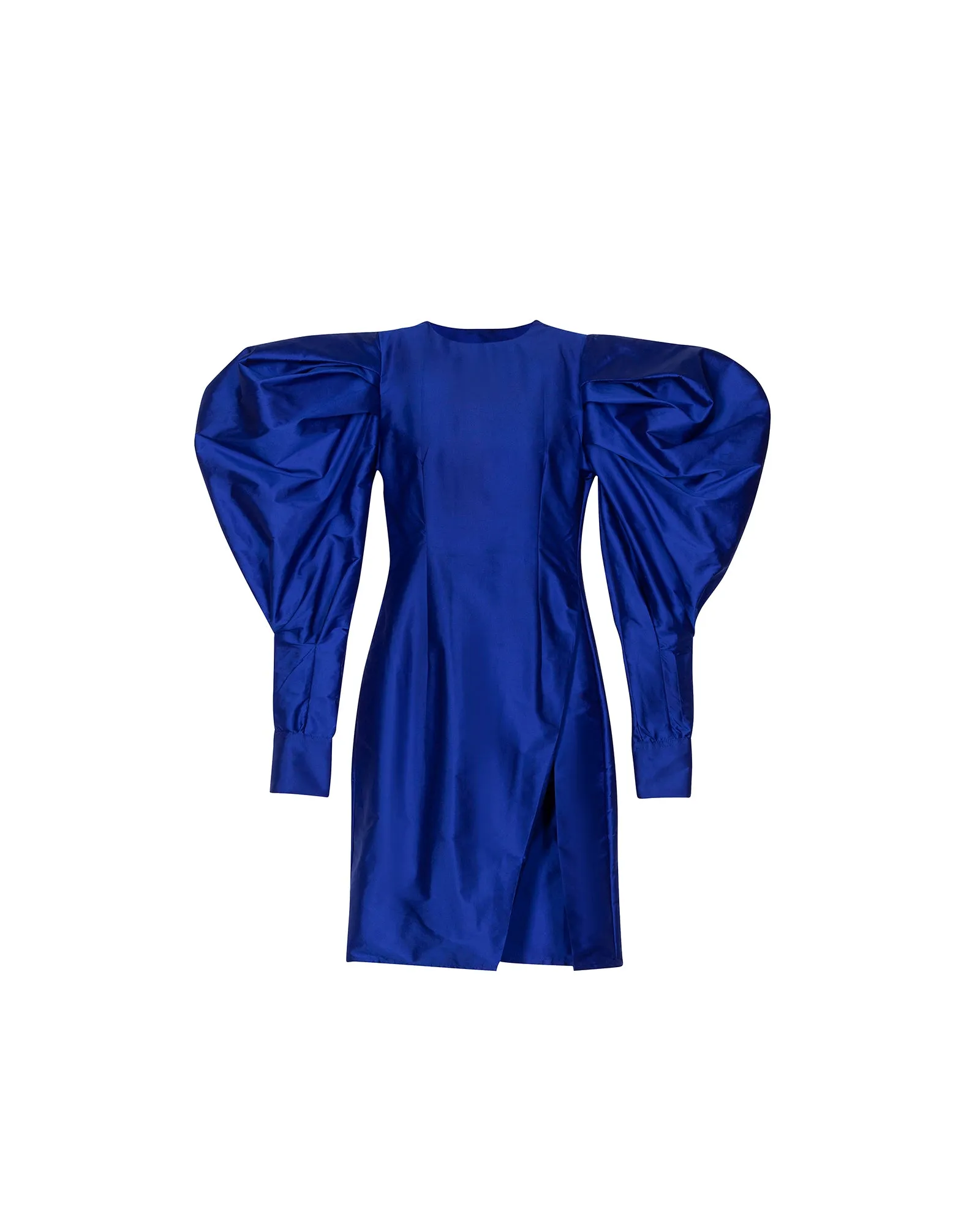 Asymmetrical Bell-Sleeve Cocktail Dress