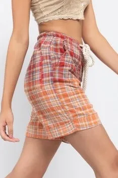 Beach Daze Plaid Cotton Bermuda Shorts