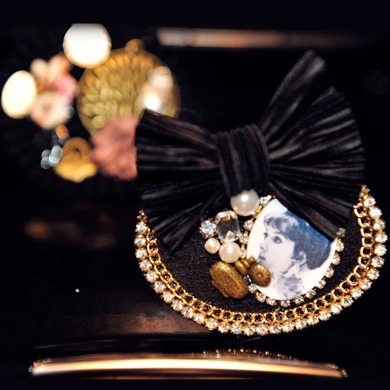 Bling Your Ride-Vintage Lolita Badge Car Air Vent Bling Pearl Pendant