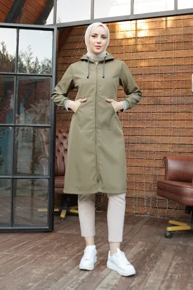 BNG Women Pocket Detailed Trench Coat Khaki - Clermont
