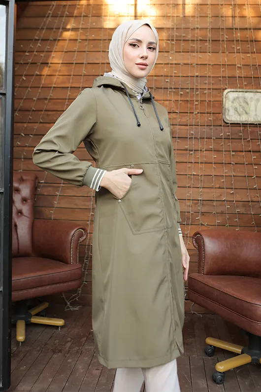 BNG Women Pocket Detailed Trench Coat Khaki - Clermont