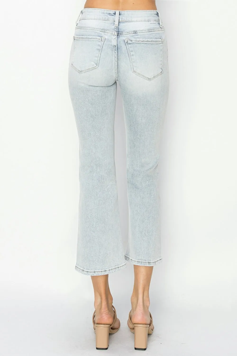 Clare Mid Rise Cropped Flare Jeans