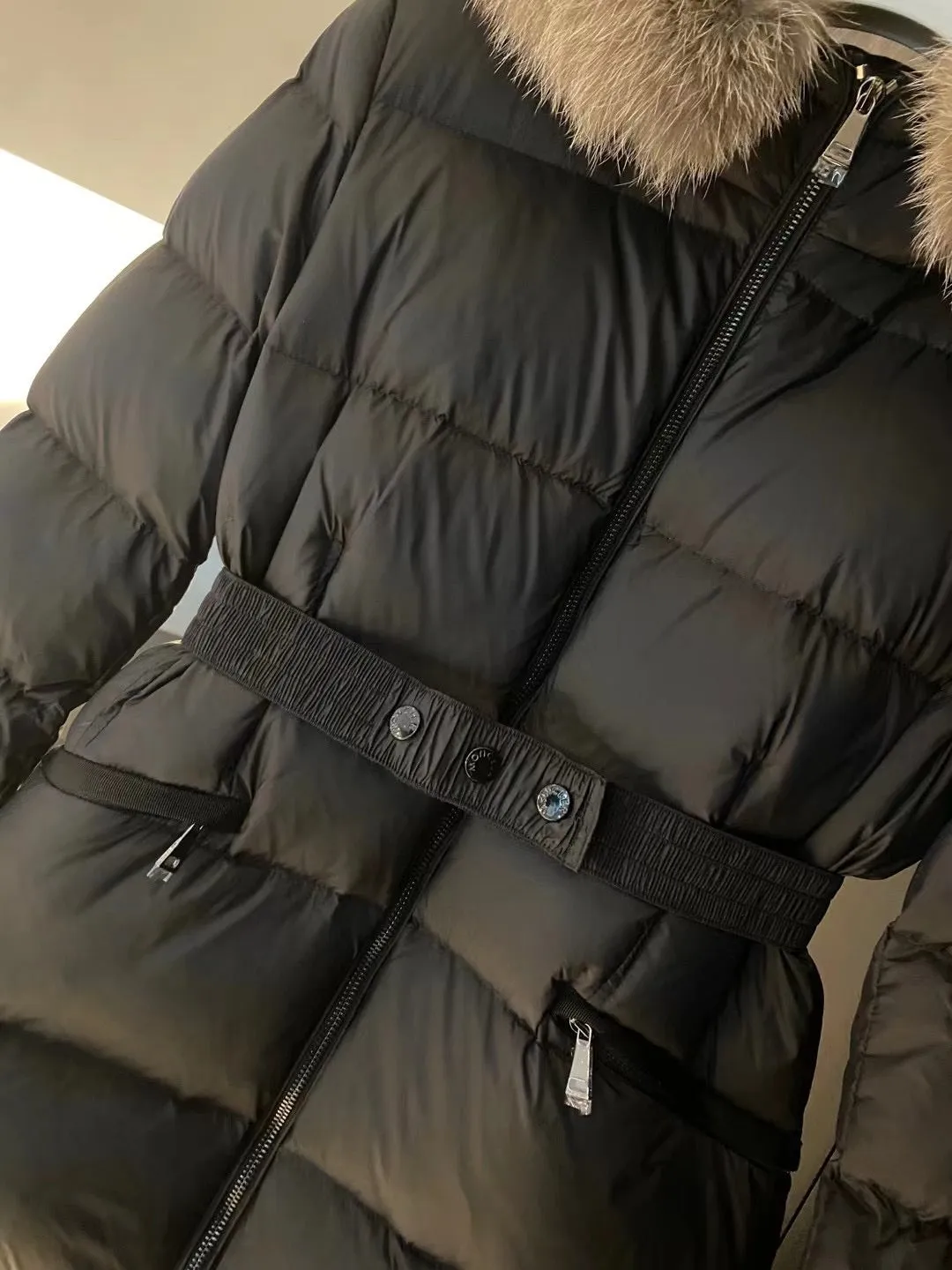 Clothes 417 Moncler Boed Black Hooded Shearling Short Down Jacket / Size1/2/3/4