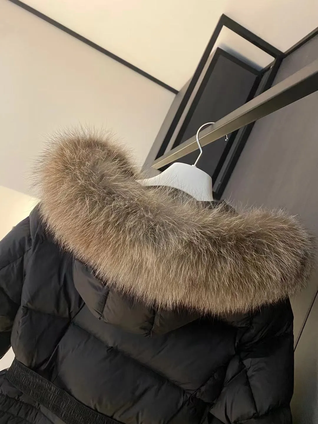 Clothes 417 Moncler Boed Black Hooded Shearling Short Down Jacket / Size1/2/3/4