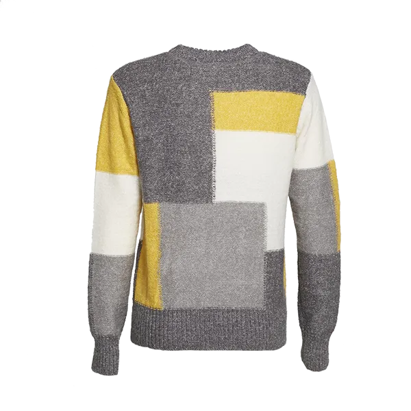 Crew Neck Wool Blend Knitted Sweater