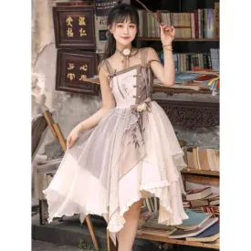 Fairy Brown Cheongsam Dress