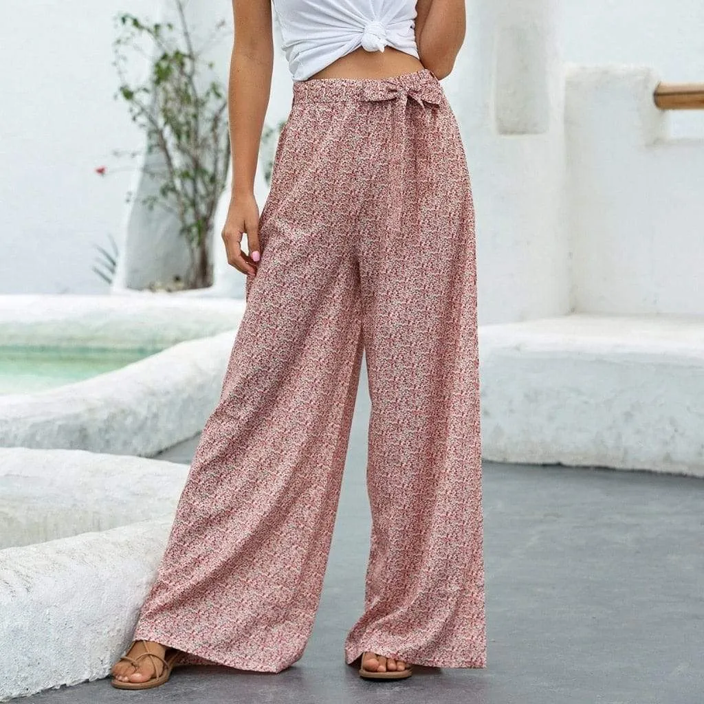 Female Loose High Waist Knitted Trousers