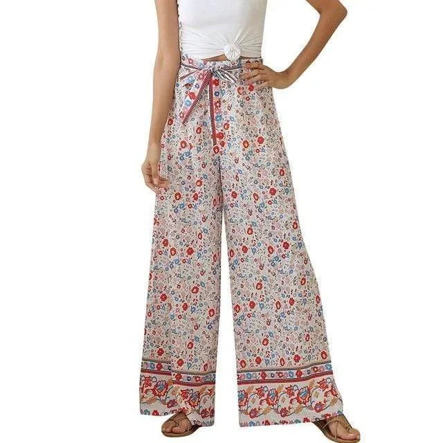 Female Loose High Waist Knitted Trousers