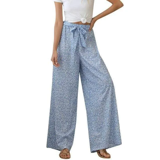 Female Loose High Waist Knitted Trousers