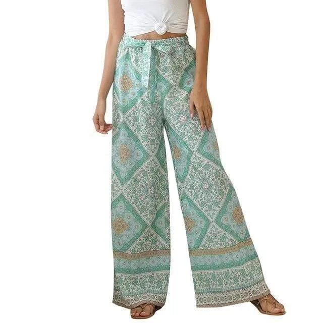 Female Loose High Waist Knitted Trousers