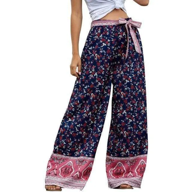 Female Loose High Waist Knitted Trousers