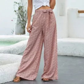Female Loose High Waist Knitted Trousers