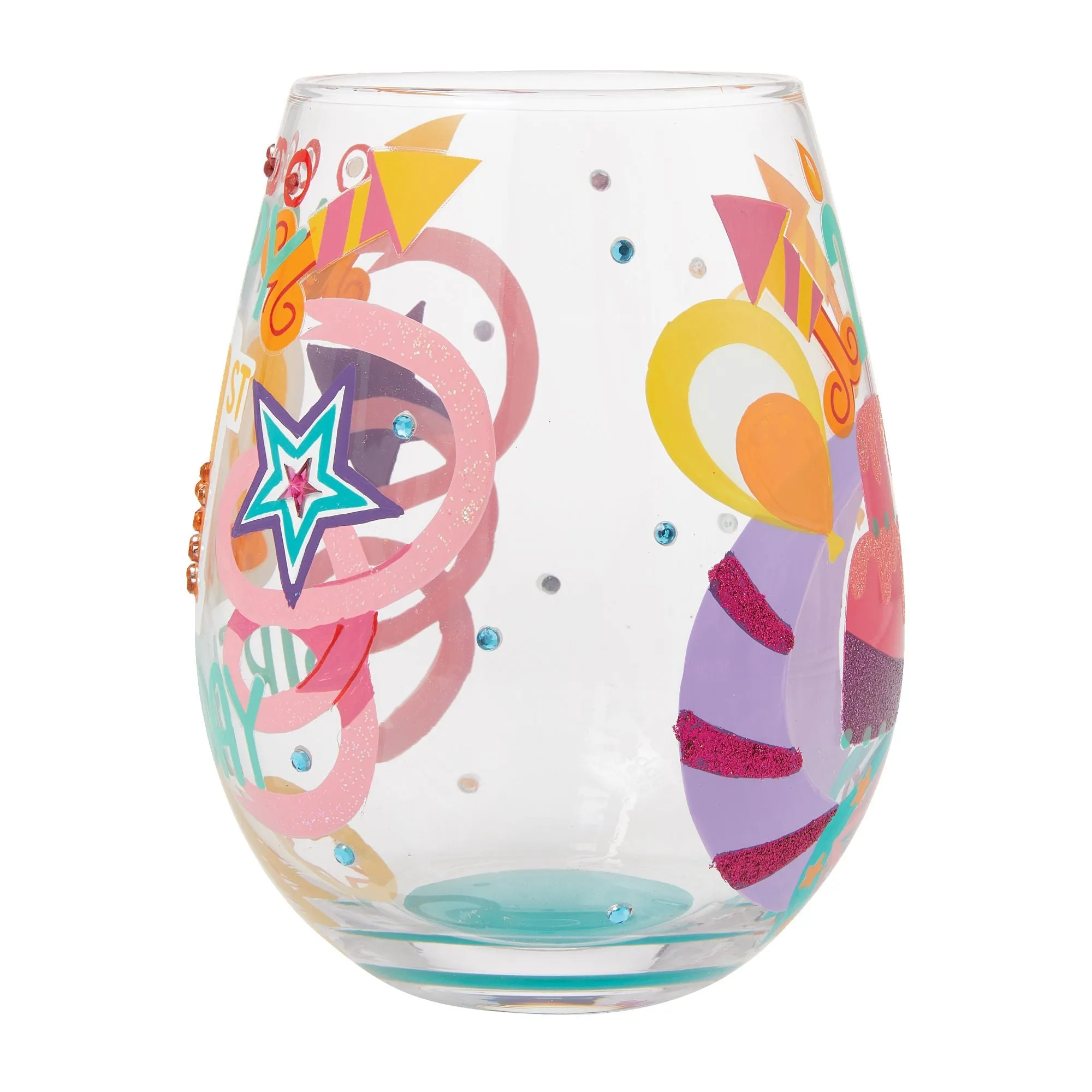 Happy 21st Stemless Wine Glass