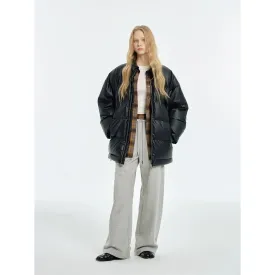 High Collar Quilted Puffer Jacket