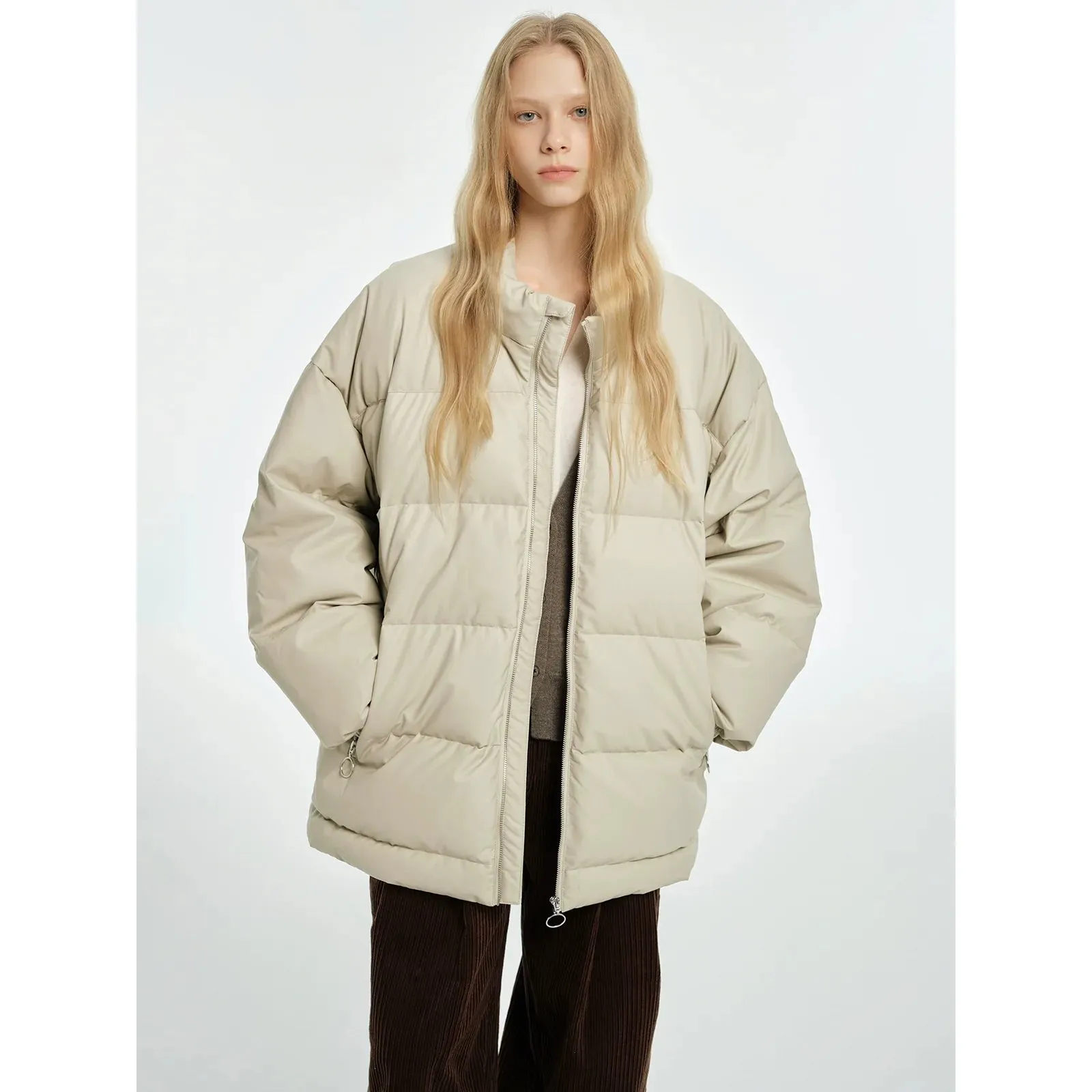 High Collar Quilted Puffer Jacket