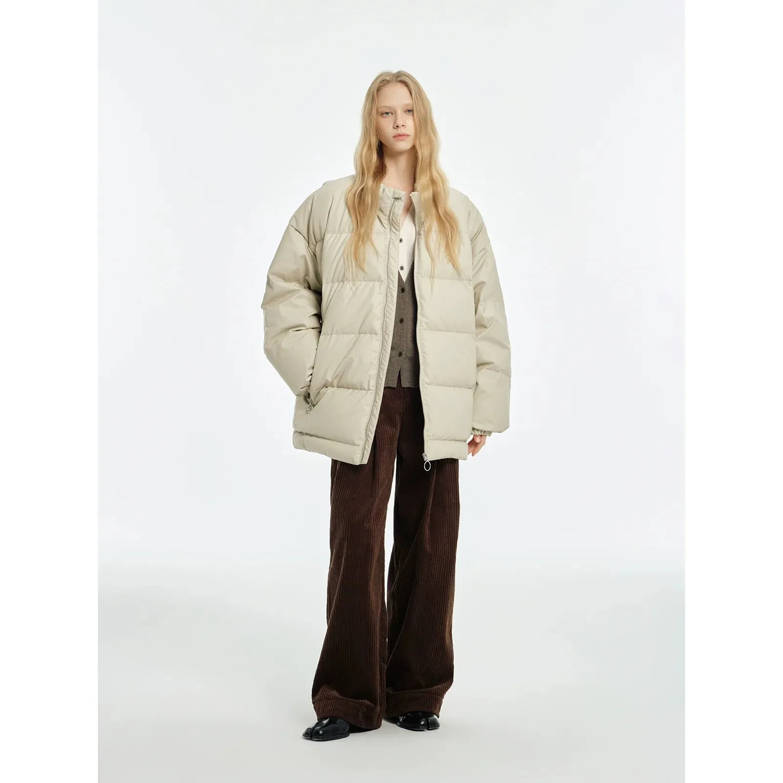 High Collar Quilted Puffer Jacket