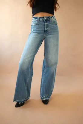 Jade High Rise Wide Leg Jeans Light Wash
