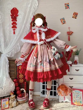 JSK Full Set♥Ready to Ship♥Red Panda ♥Chinese Style Lolita Dress