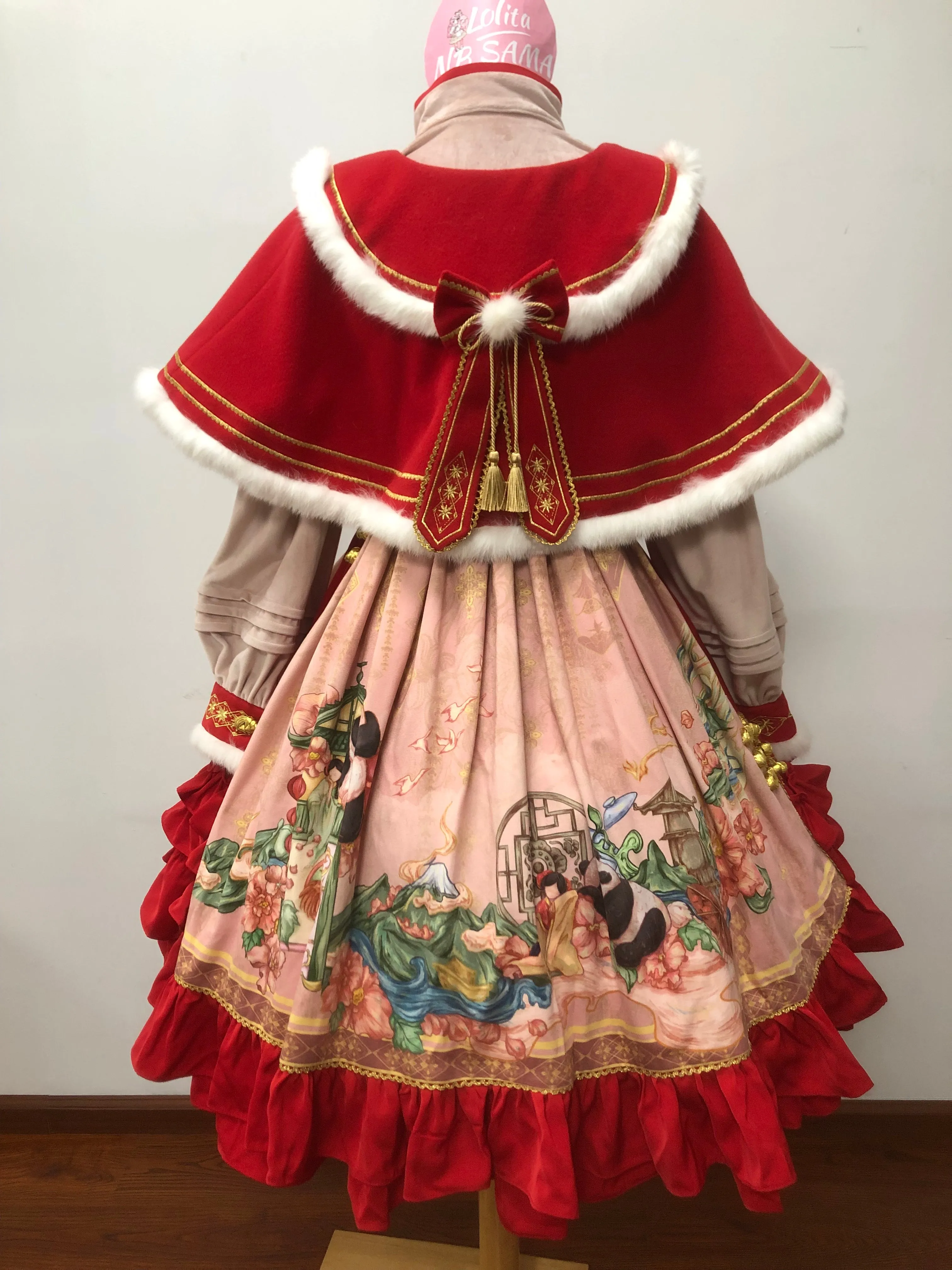 JSK Full Set♥Ready to Ship♥Red Panda ♥Chinese Style Lolita Dress