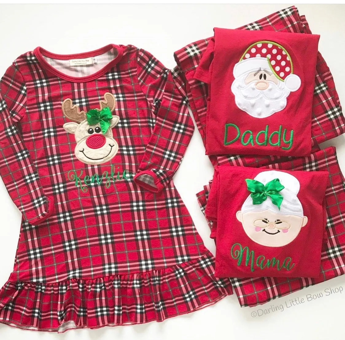LIMITED Family Christmas Pajamas and Nightgowns - plaid style - infant to adult sizes