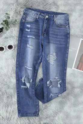 Logan James Light Wash Ripped Jeans