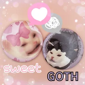 Lolita Cat Meme Buttons
