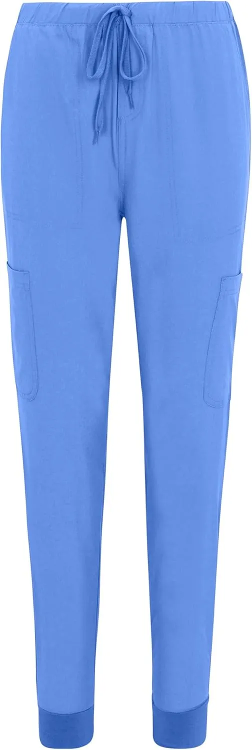 M&M SCRUBS Women's Essential Jogger Scrub Set Nursing Uniform Clearance Cool Stretch Scrub Top and Pant Workwear