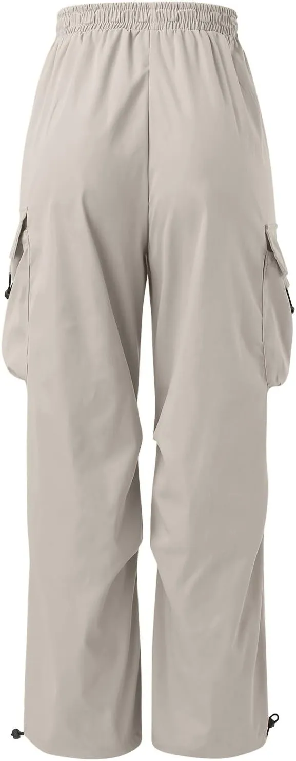 Mens Baggy Cargo Pants Casual Parachute Pants Drawstring Workout Athletic Sweatpants Plus Size Loose Harem Joggers