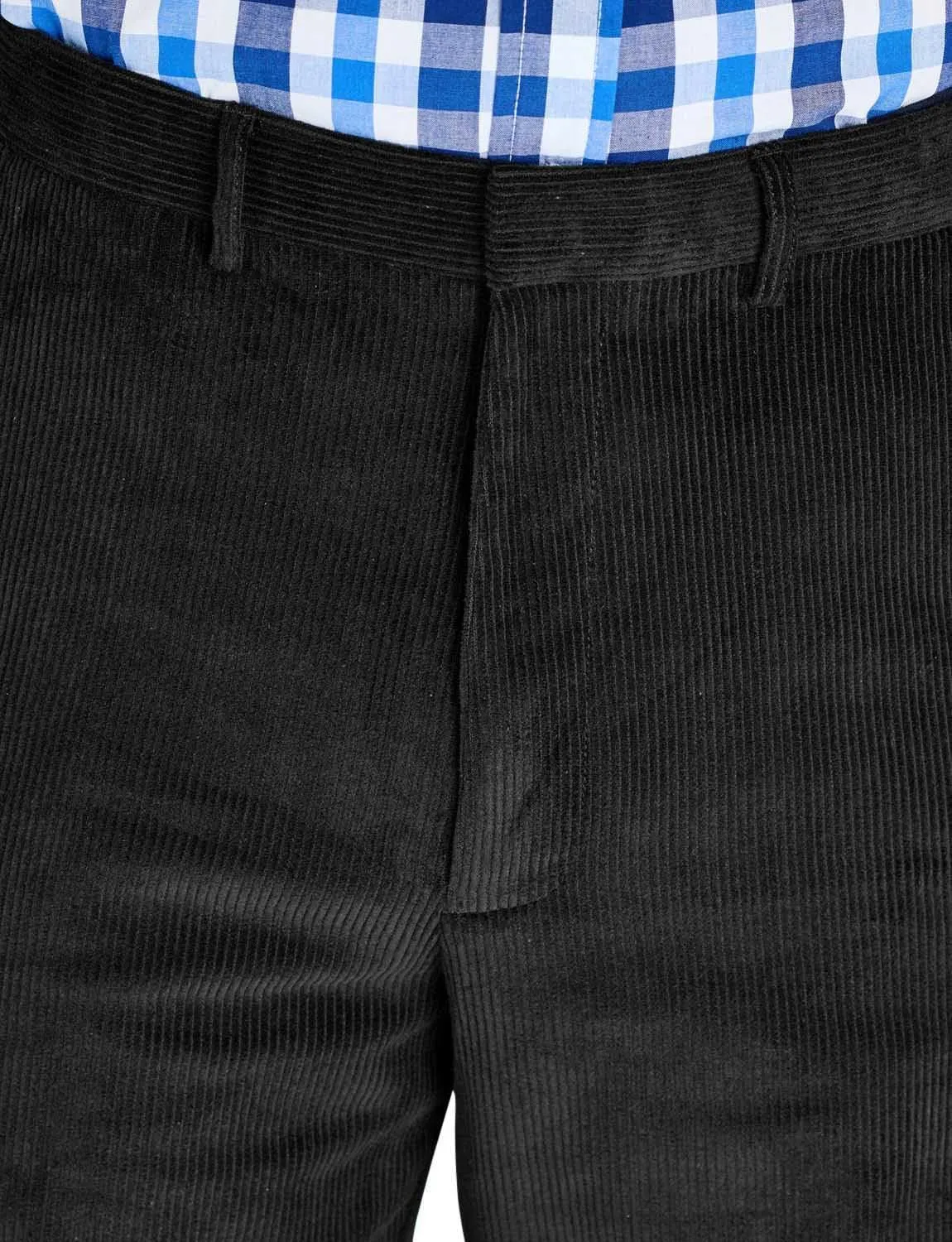 Men's Corduroy Pants with Hidden Extra Stretch Elasticated Waist