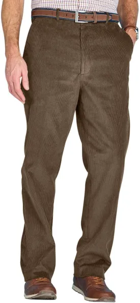 Men's Corduroy Pants with Hidden Extra Stretch Elasticated Waist