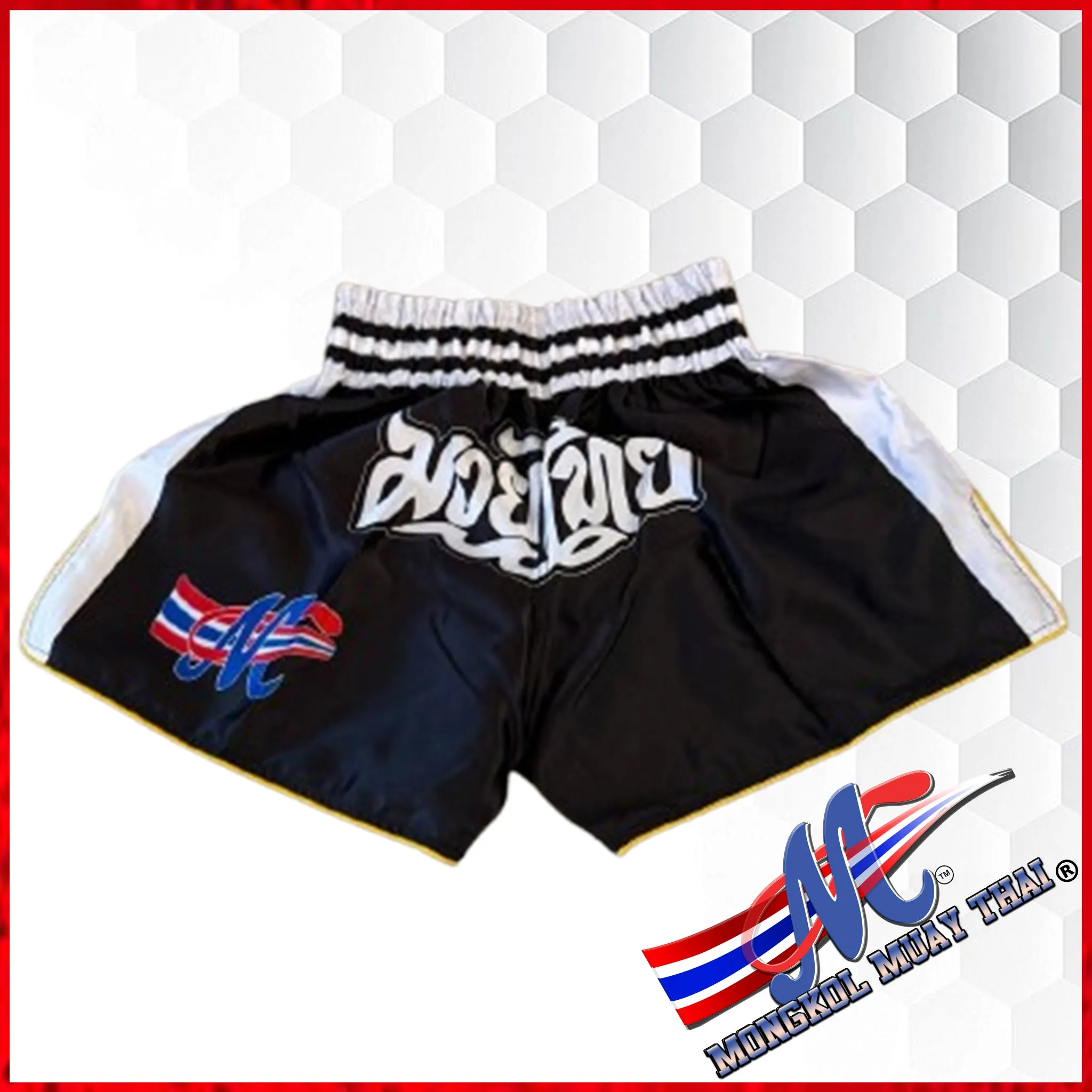 Mongkol Muay Thai Shorts Mel Black