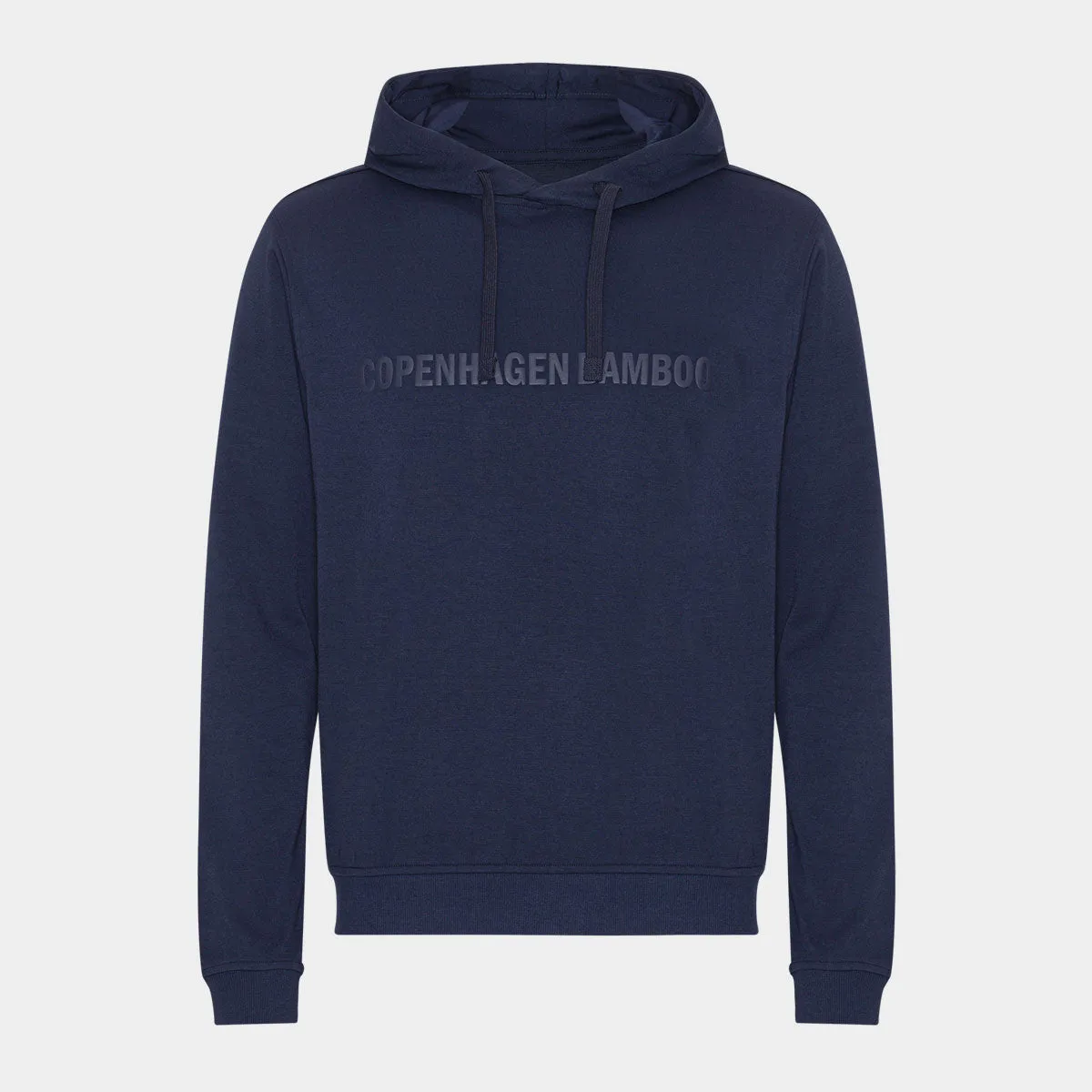 Navy bambus hoodie med logo