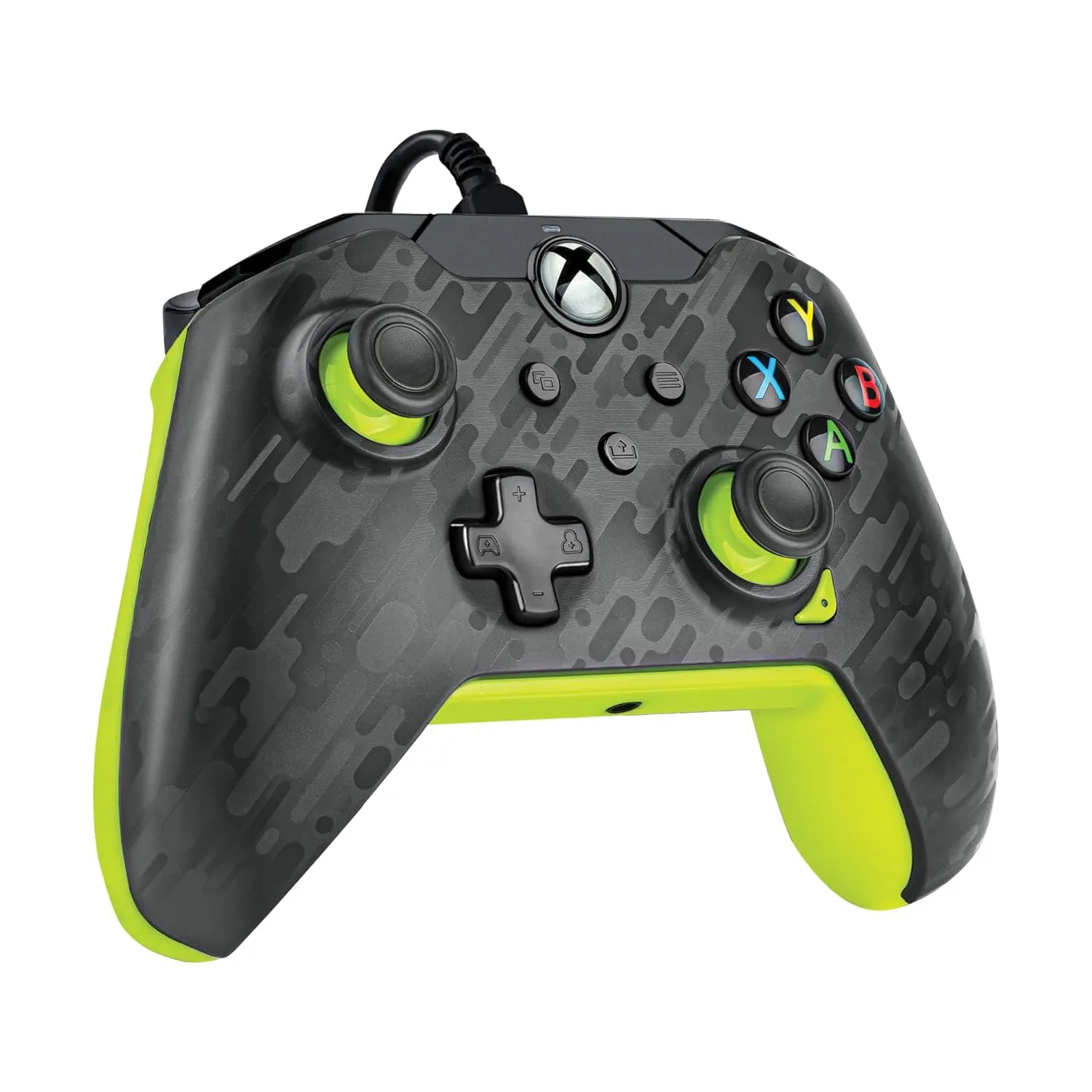 PDP Wired Xbox Gaming Controller: Gamepad Licensed for Xbox Series X|S, Xbox One, PC, Audio Controls, 8ft Cable, 3.5mm jack, Mappable Buttons/Triggers, Companion App: Electric Carbon Grey/Yellow