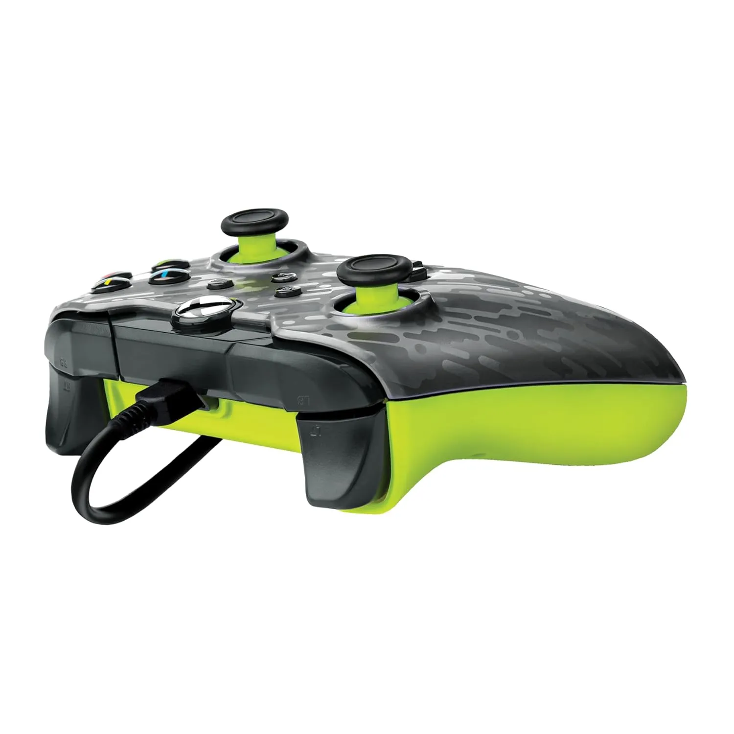 PDP Wired Xbox Gaming Controller: Gamepad Licensed for Xbox Series X|S, Xbox One, PC, Audio Controls, 8ft Cable, 3.5mm jack, Mappable Buttons/Triggers, Companion App: Electric Carbon Grey/Yellow