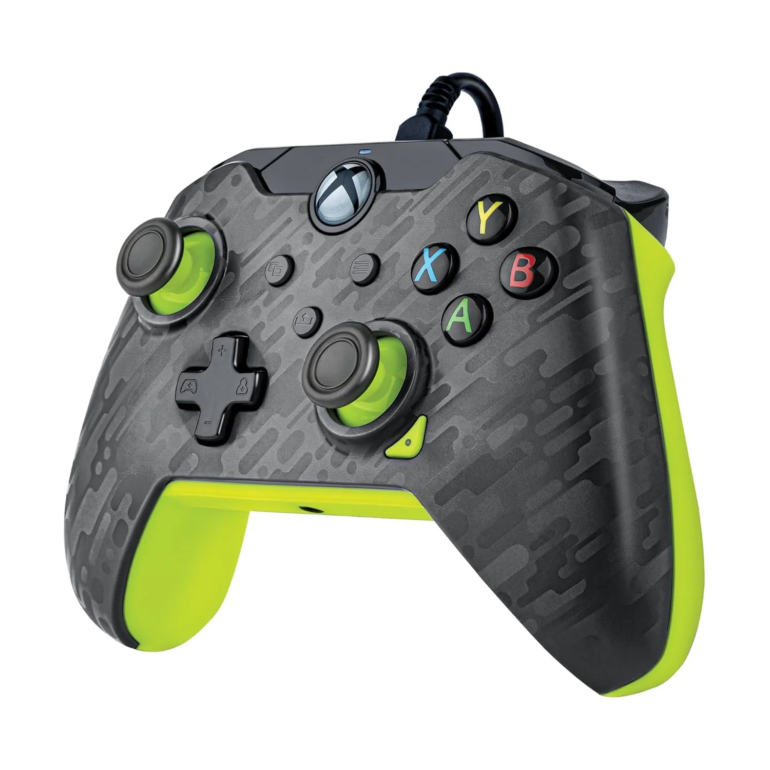 PDP Wired Xbox Gaming Controller: Gamepad Licensed for Xbox Series X|S, Xbox One, PC, Audio Controls, 8ft Cable, 3.5mm jack, Mappable Buttons/Triggers, Companion App: Electric Carbon Grey/Yellow