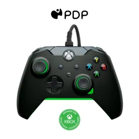 PDP Wired Xbox Gaming Controller: Gamepad Licensed for Xbox Series X|S, Xbox One, Windows PC, Audio Controls, 8ft Cable, 3.5mm jack, Mappable Buttons/Triggers, Companion App: Neon Black (Black/Green)