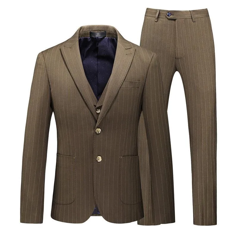 Three-piece Slim Wedding Suit Men
