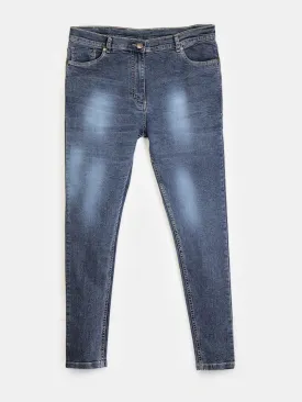 Women Blue Regular Fit Mid-Rise Mildly Distressed Jeans